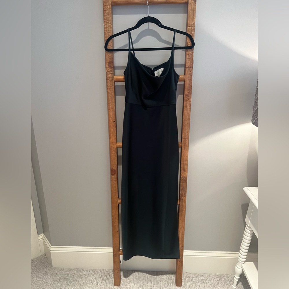 BHLDN Cali Satin Cowl-Neck Midi Slip Dress